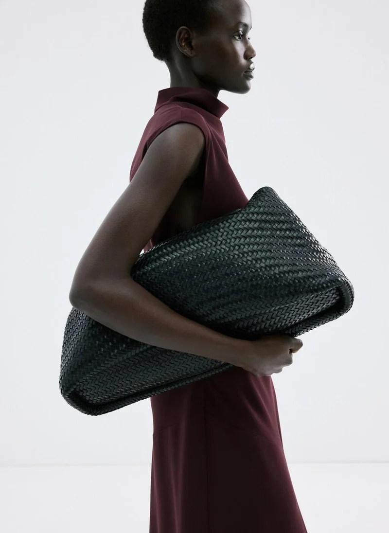 MANGO  Long dress with draped neck for Women | Best Price UAE